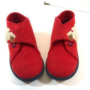 Elefanted Kids Red Wool Booties with lambs  sz 26/28